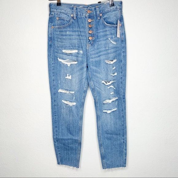 New Free People Blossom Rigid Soak Up The Sun Skinny Cropped Distressed size 26 - Picture 3 of 12